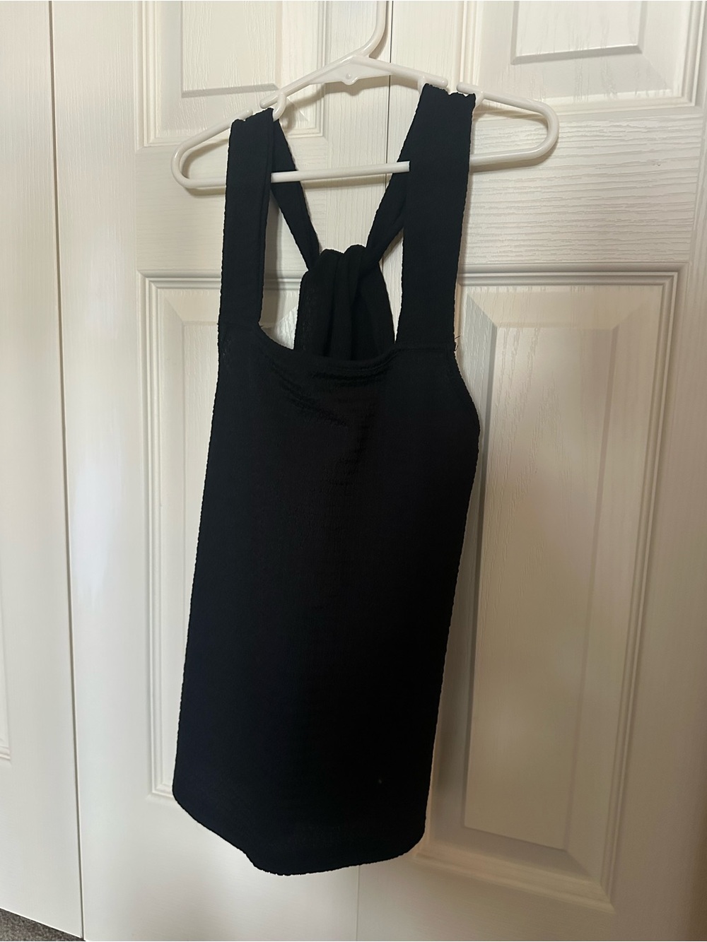 NWOT Black Twist-Back Tank Top